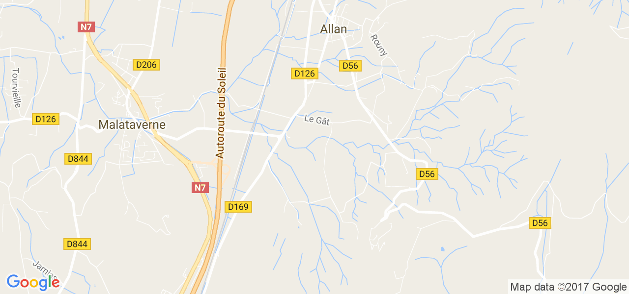 map de la ville de Allan