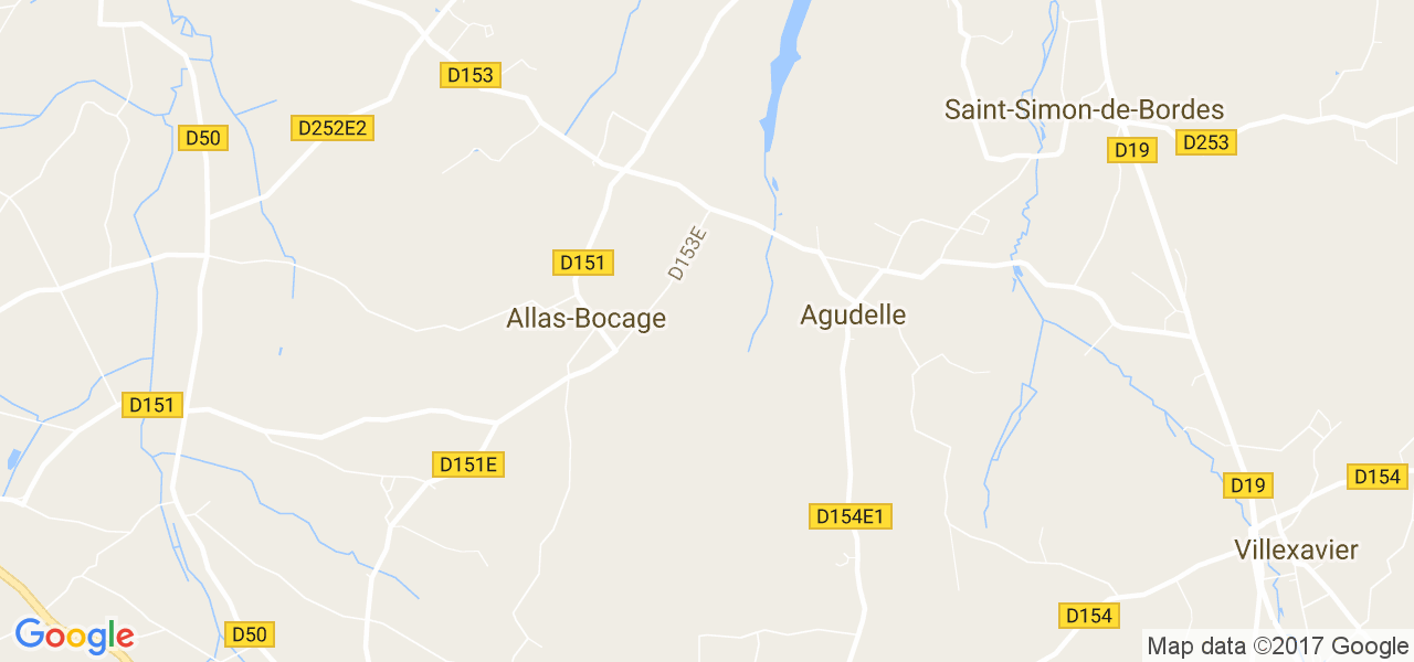 map de la ville de Allas-Bocage