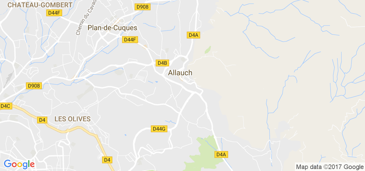 map de la ville de Allauch