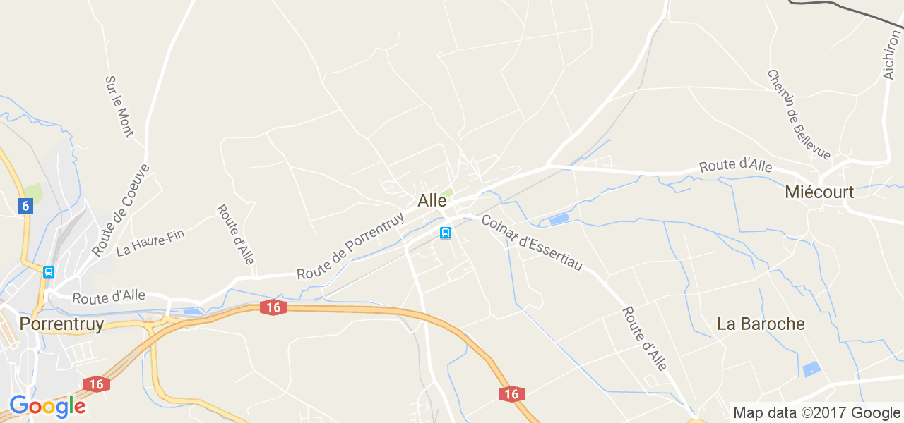 map de la ville de Alle