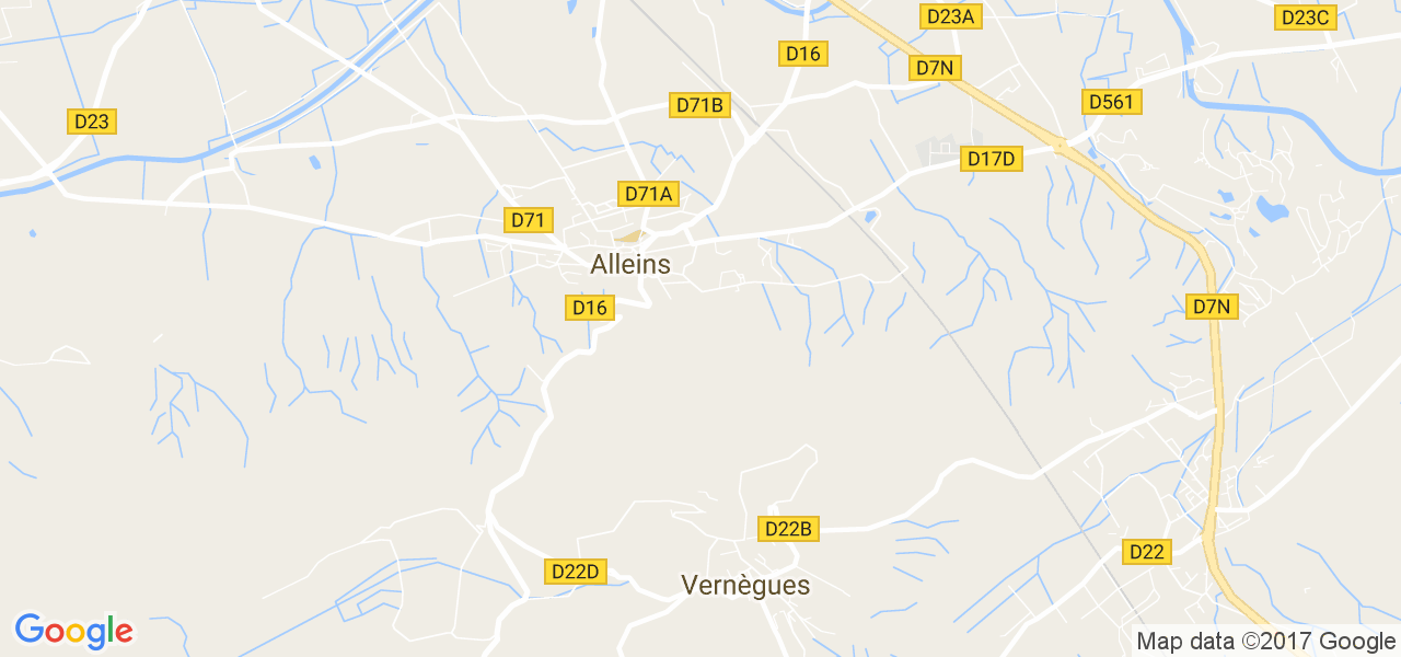 map de la ville de Alleins