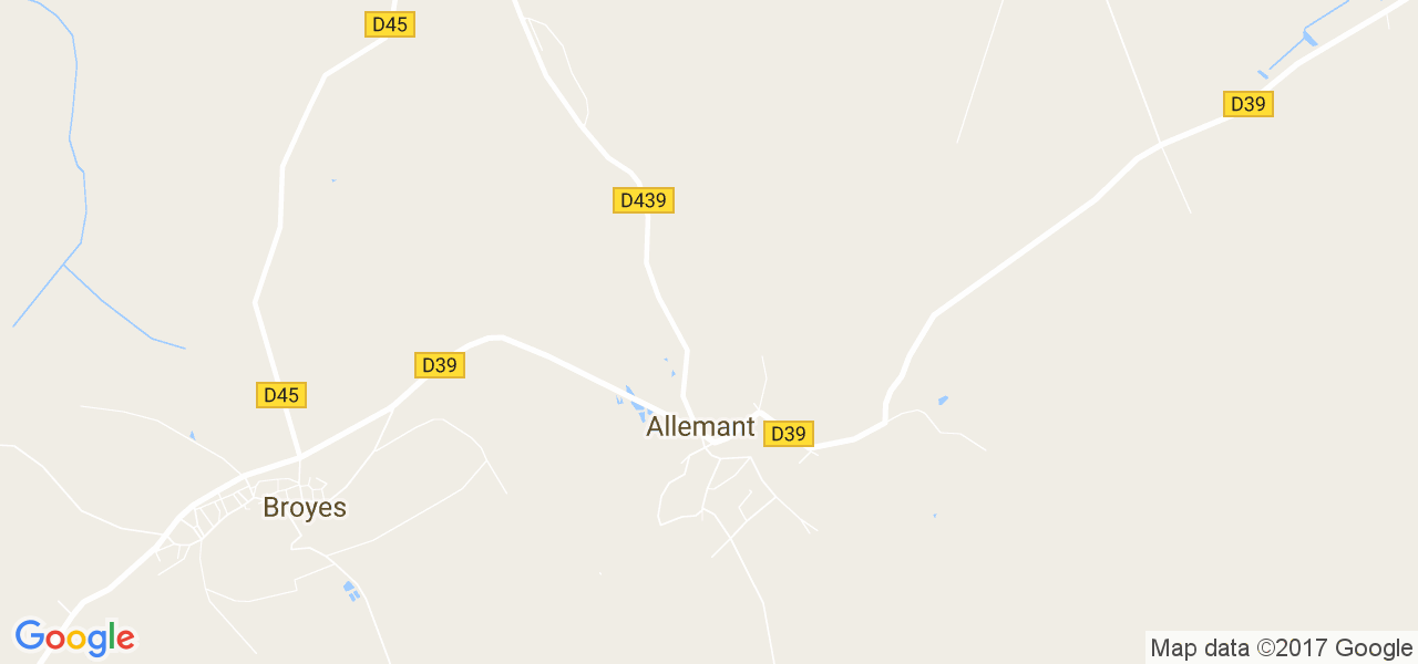 map de la ville de Allemant