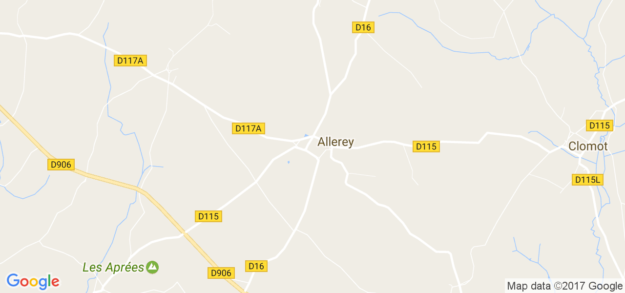 map de la ville de Allerey