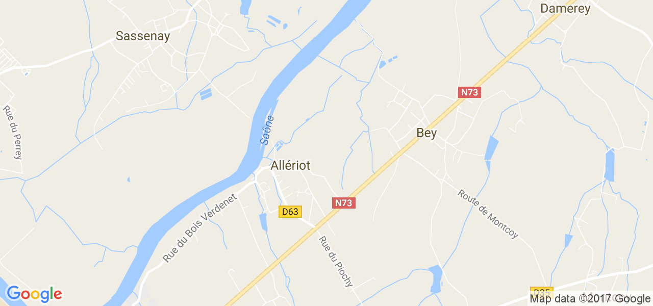 map de la ville de Allériot