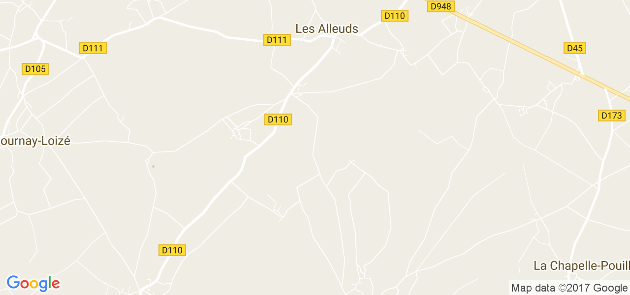 map de la ville de Alleuds