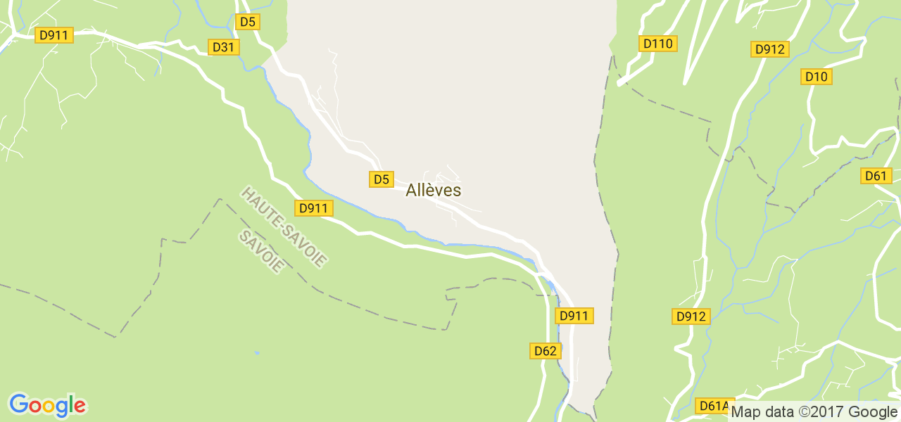 map de la ville de Allèves