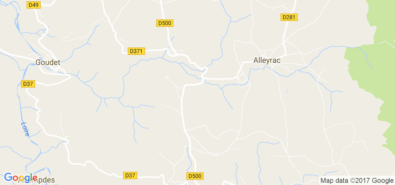 map de la ville de Alleyrac