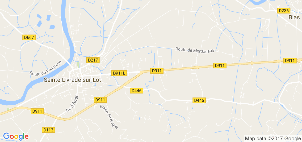 map de la ville de Allez-et-Cazeneuve