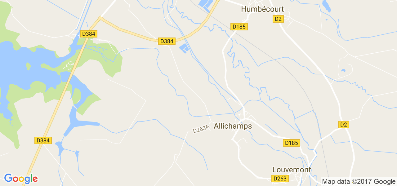 map de la ville de Allichamps