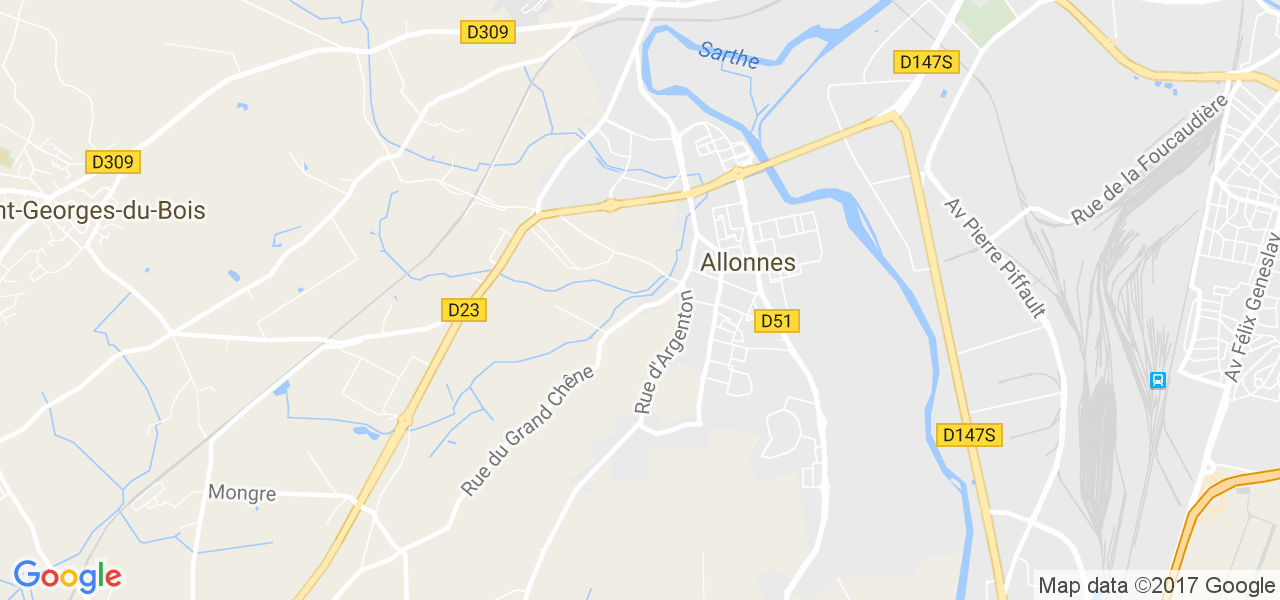 map de la ville de Allonnes