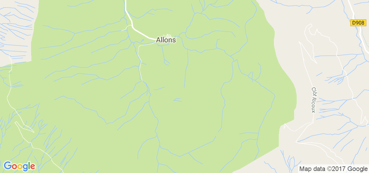 map de la ville de Allons