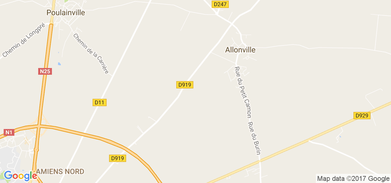 map de la ville de Allonville