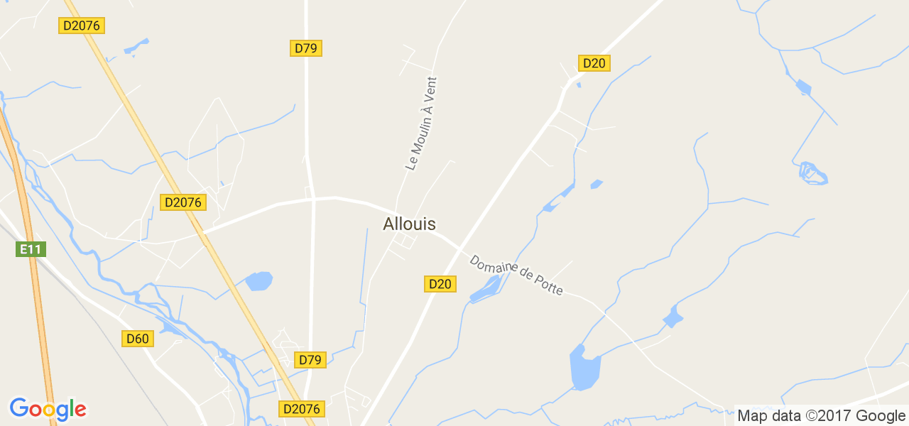 map de la ville de Allouis