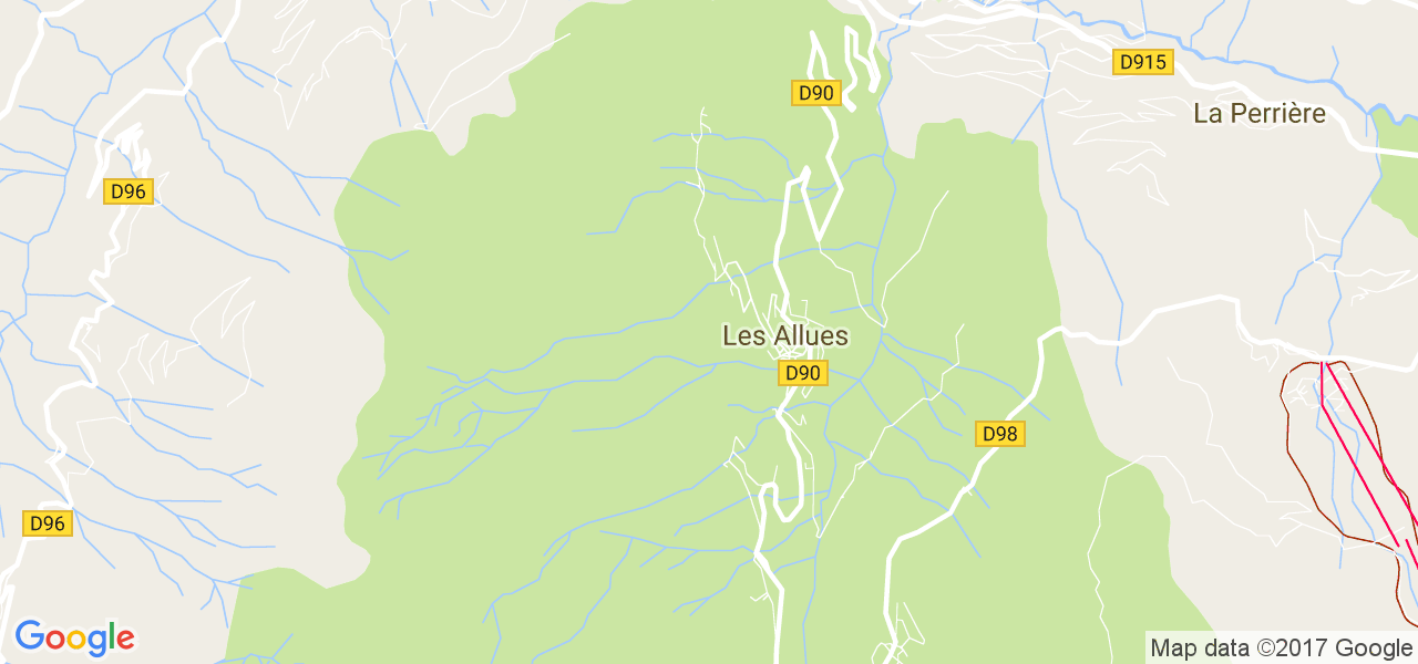 map de la ville de Allues