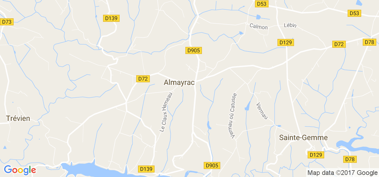 map de la ville de Almayrac