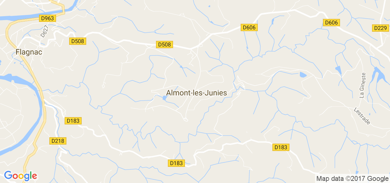 map de la ville de Almont-les-Junies