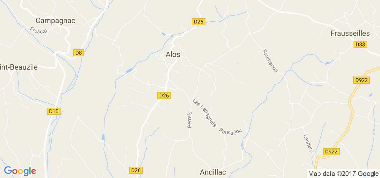 map de la ville de Alos