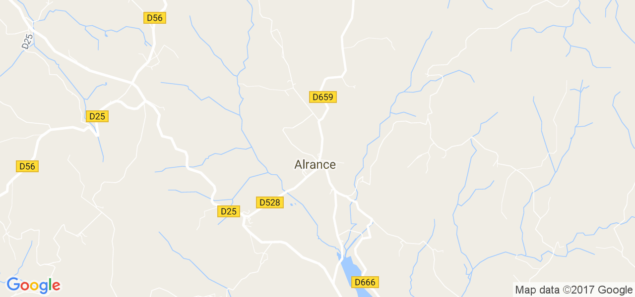 map de la ville de Alrance