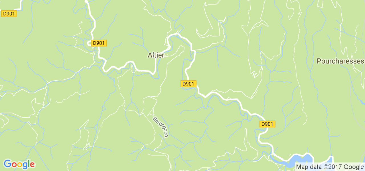 map de la ville de Altier