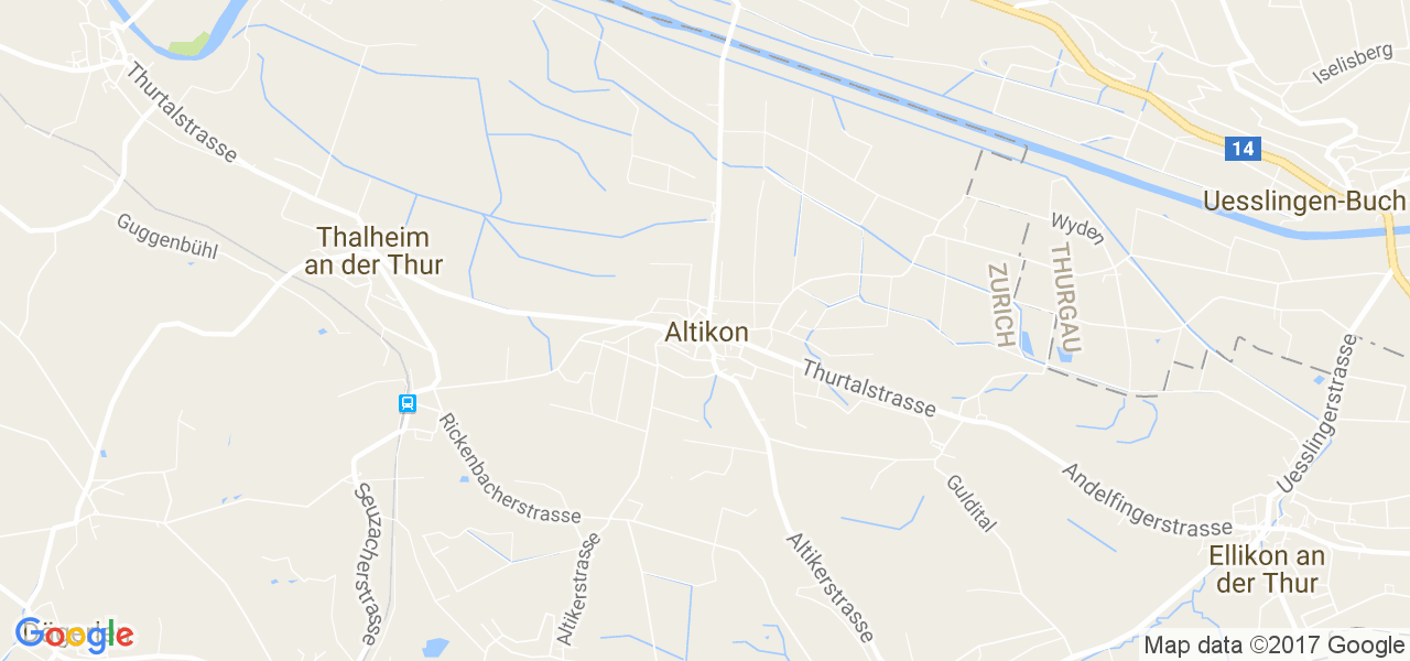 map de la ville de Altikon