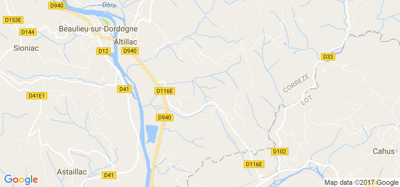 map de la ville de Altillac