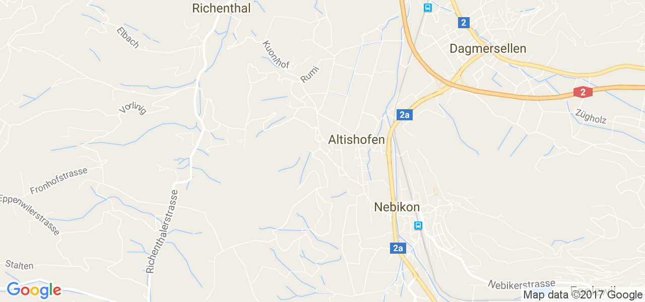 map de la ville de Altishofen