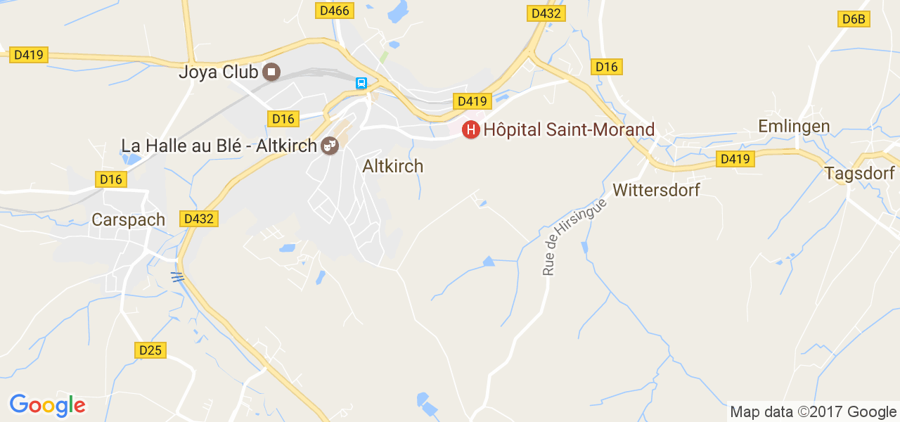 map de la ville de Altkirch