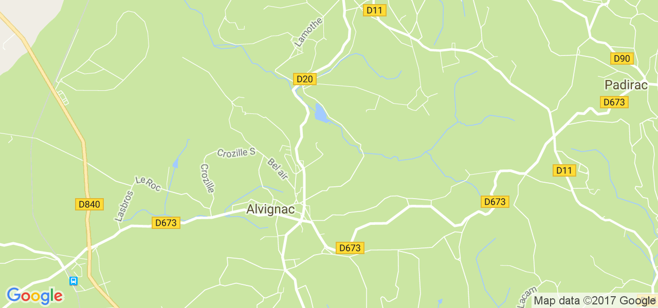 map de la ville de Alvignac