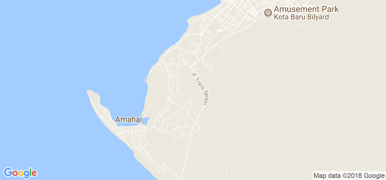 map of the city of Amahai