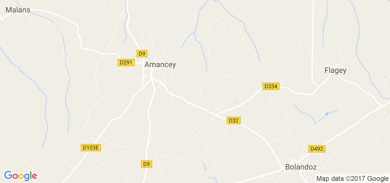 map de la ville de Amancey