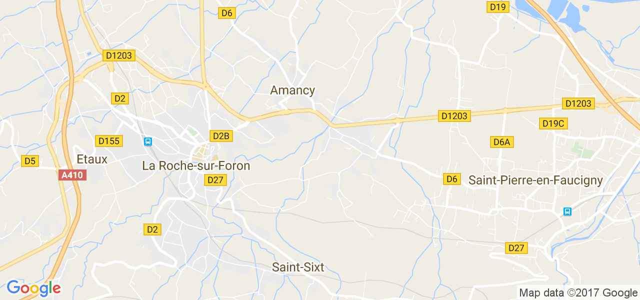 map de la ville de Amancy