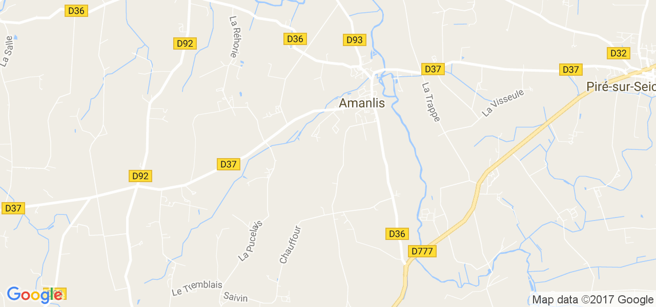 map de la ville de Amanlis