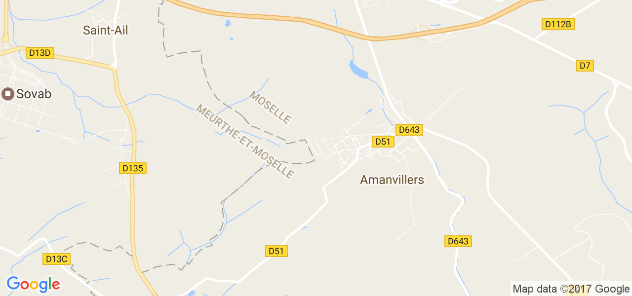 map de la ville de Amanvillers