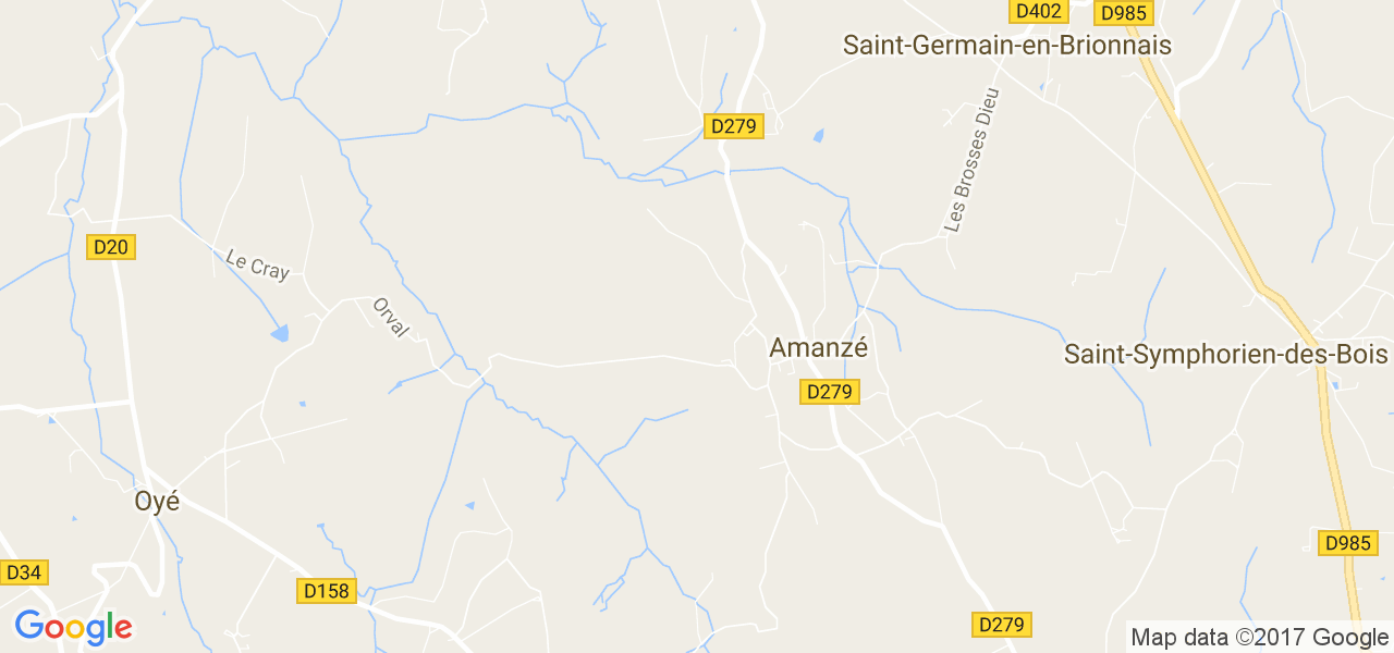 map de la ville de Amanzé