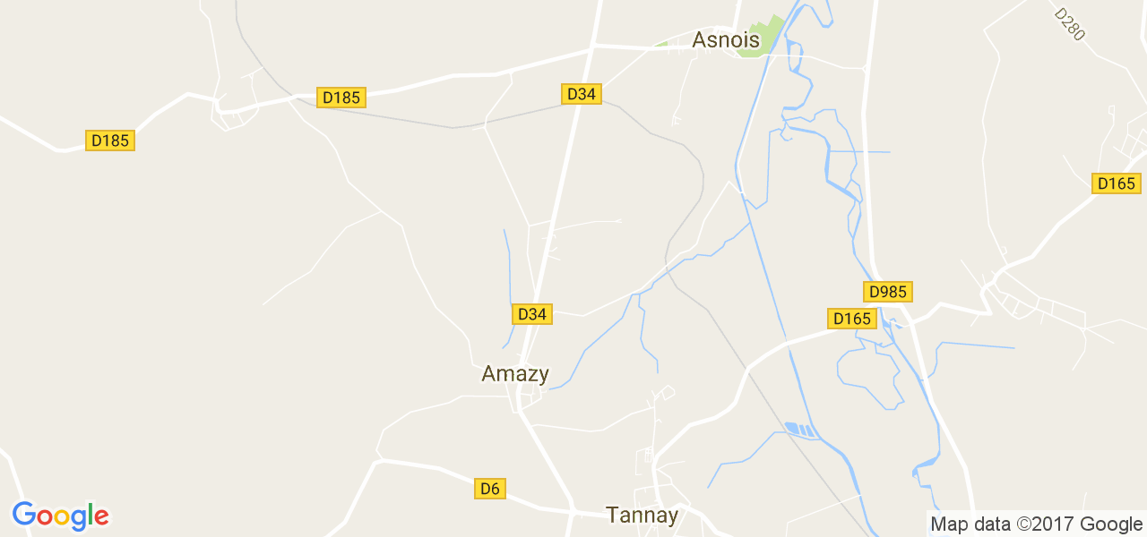 map de la ville de Amazy