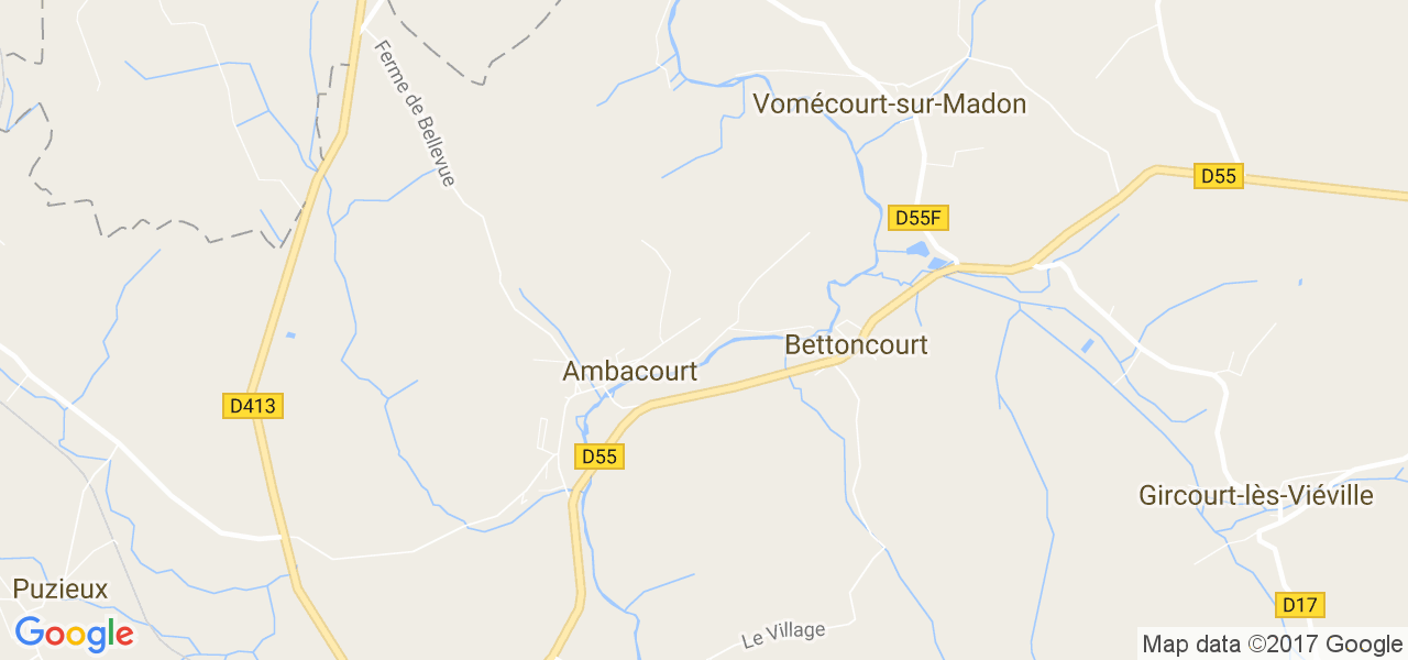 map de la ville de Ambacourt