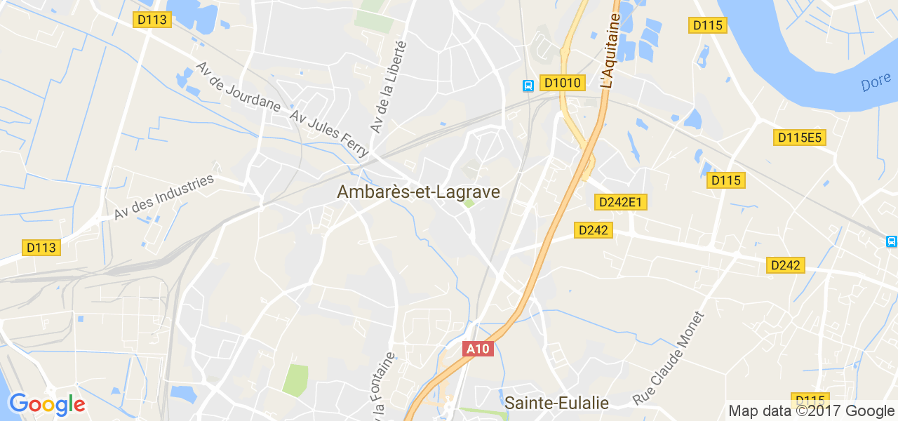 map de la ville de Ambarès-et-Lagrave