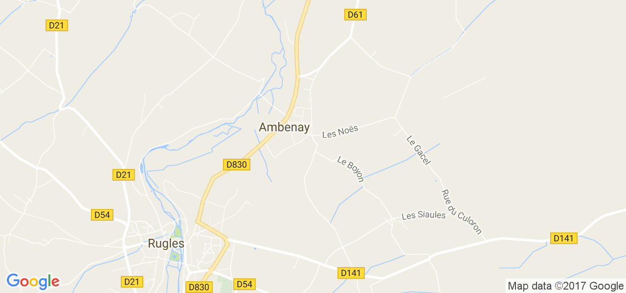 map de la ville de Ambenay