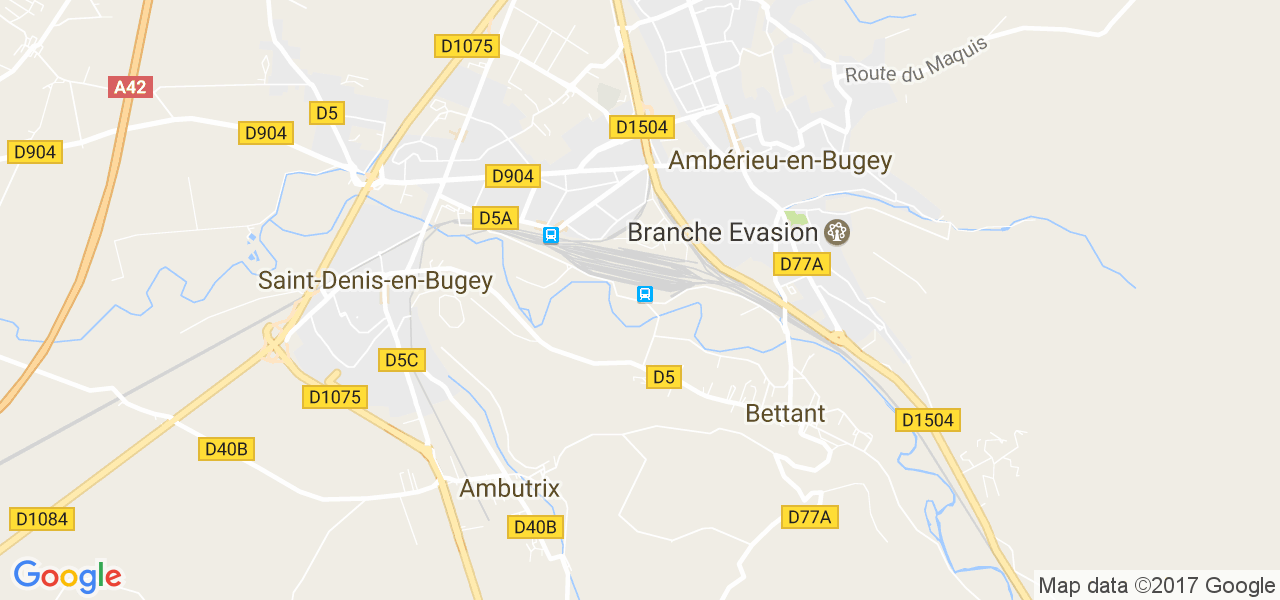 map de la ville de Ambérieu-en-Bugey