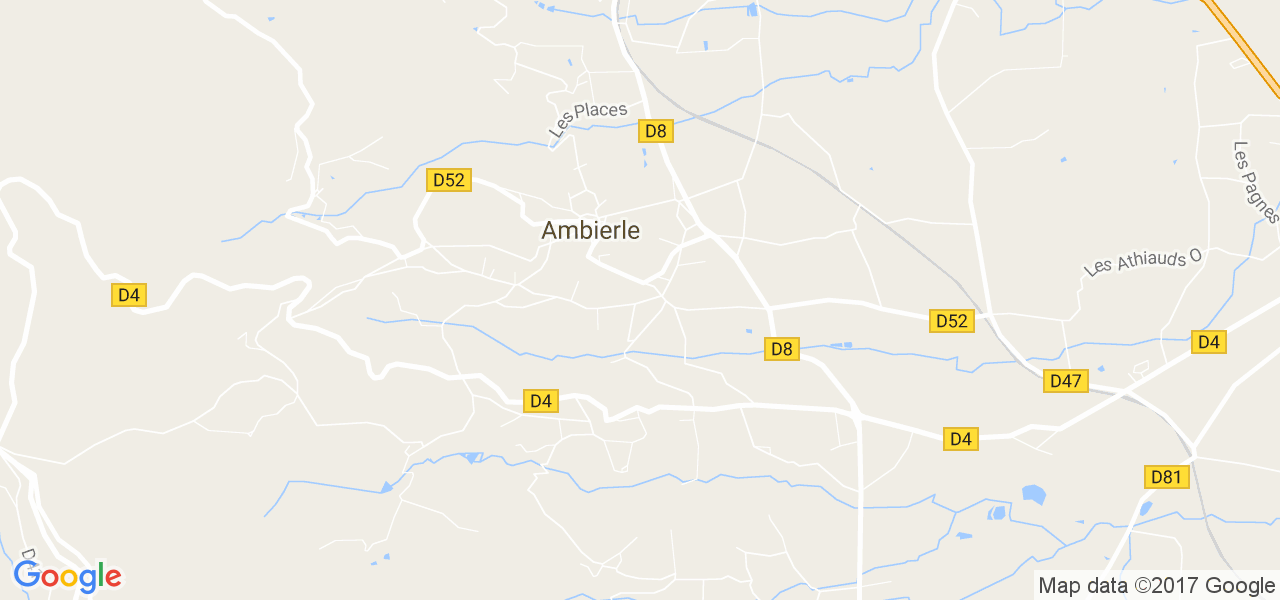 map de la ville de Ambierle