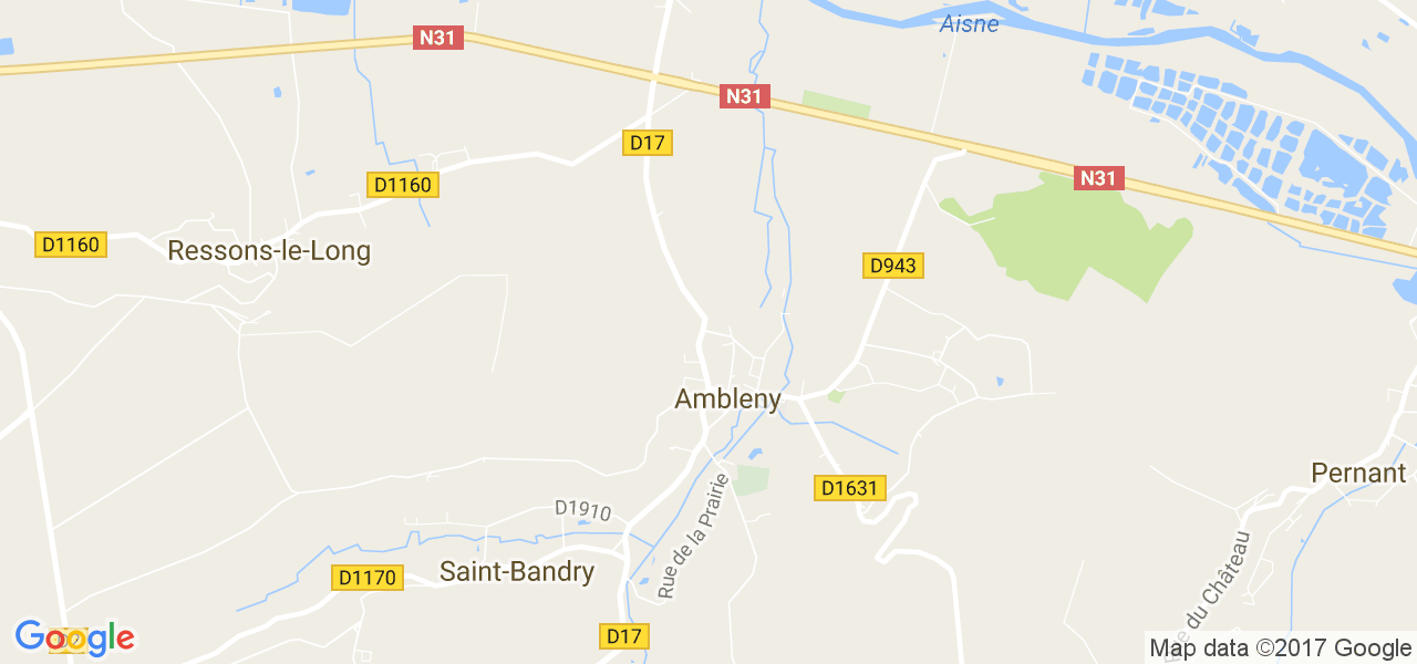 map de la ville de Ambleny