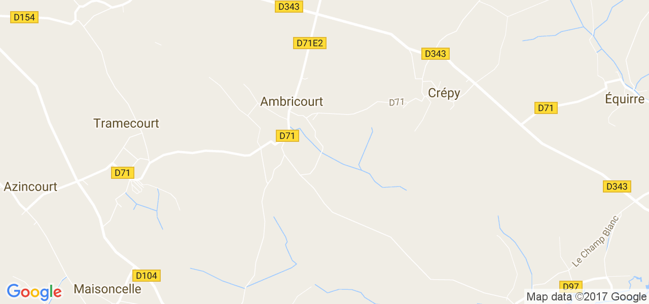 map de la ville de Ambricourt