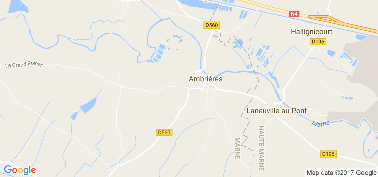 map de la ville de Ambrières