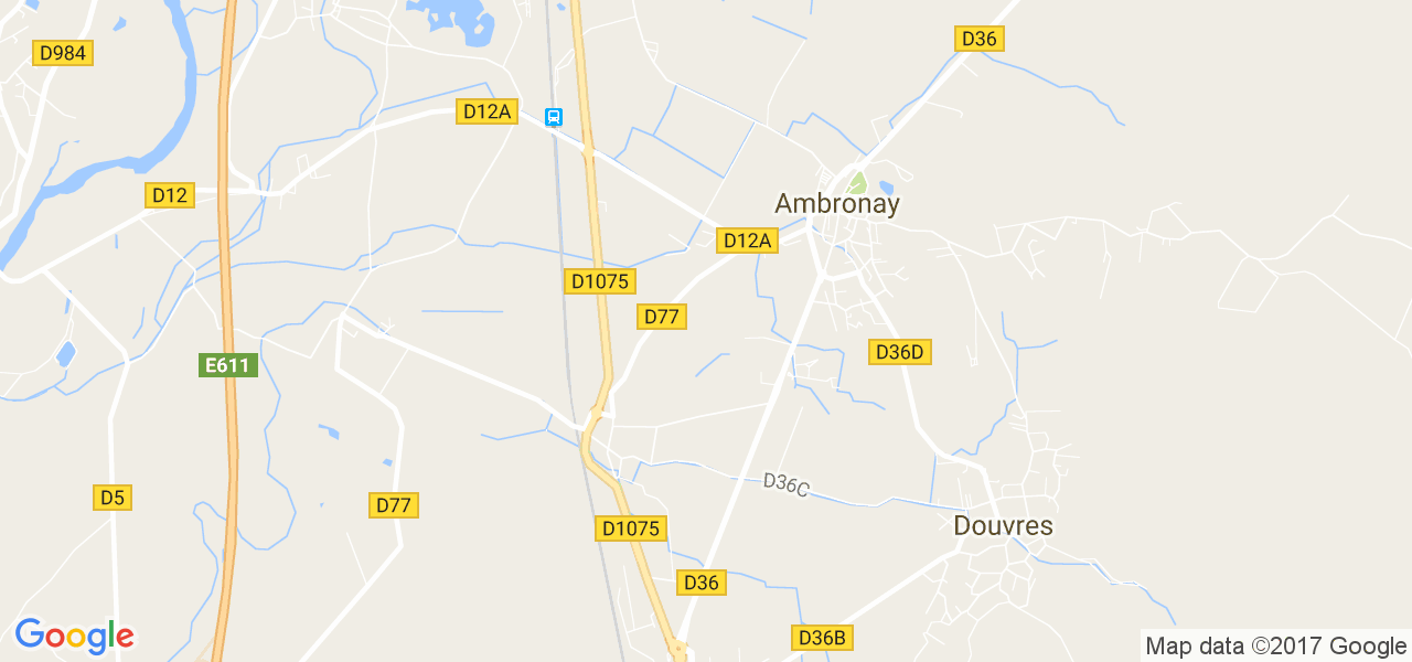 map de la ville de Ambronay