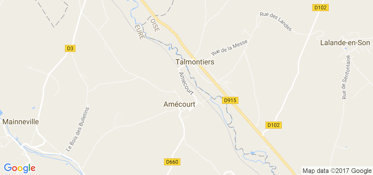 map de la ville de Amécourt