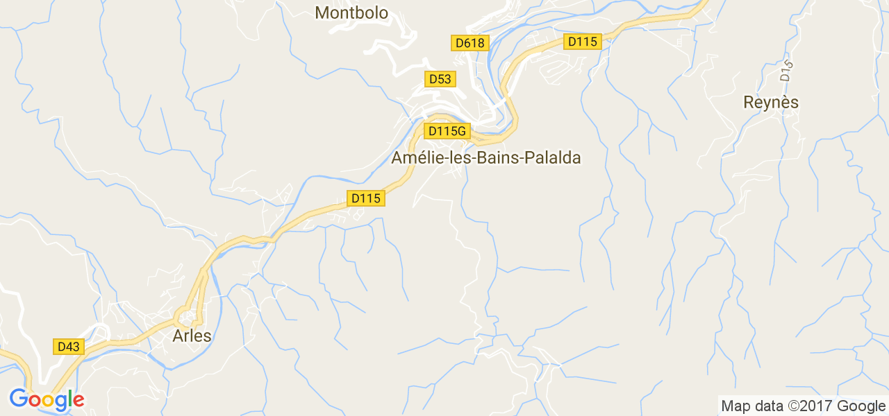 map de la ville de Amélie-les-Bains-Palalda