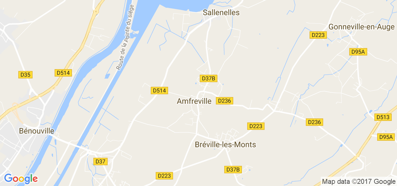 map de la ville de Amfreville