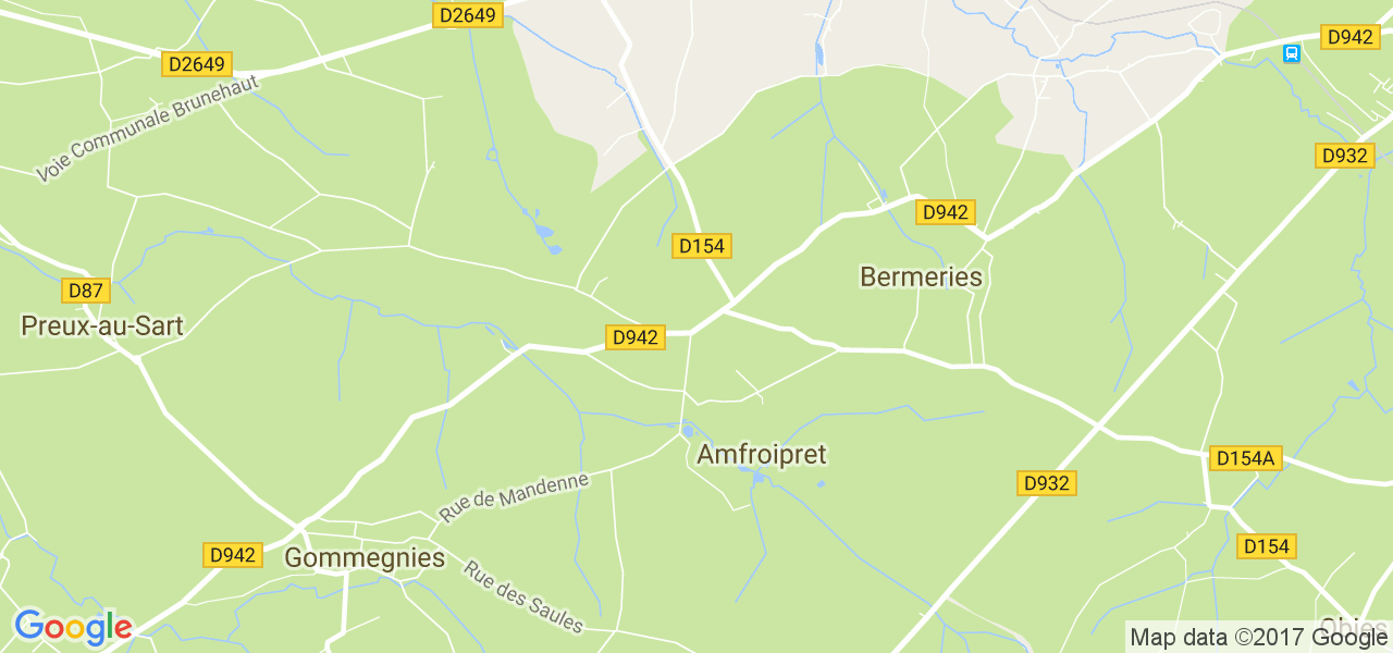 map de la ville de Amfroipret