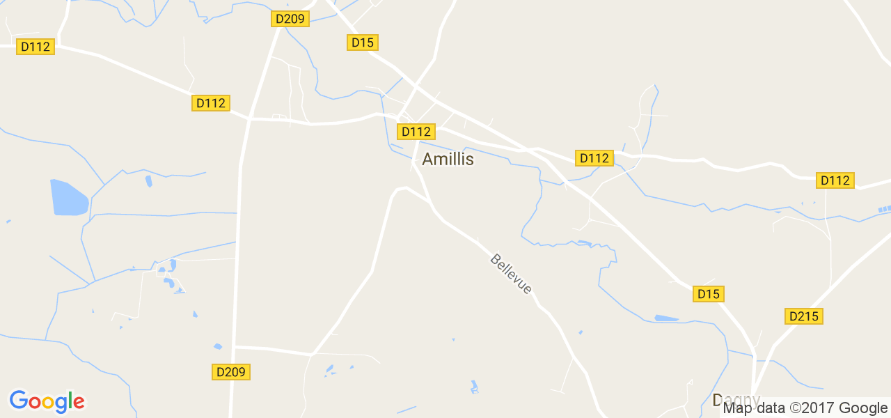 map de la ville de Amillis