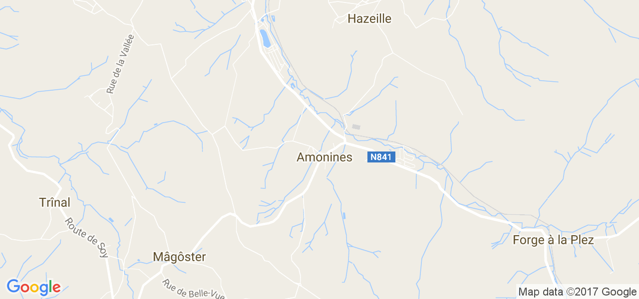 map de la ville de Amonines